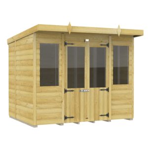 Holt 8' x 6' Alexander Loglap Pressure Treated Pent Summer House