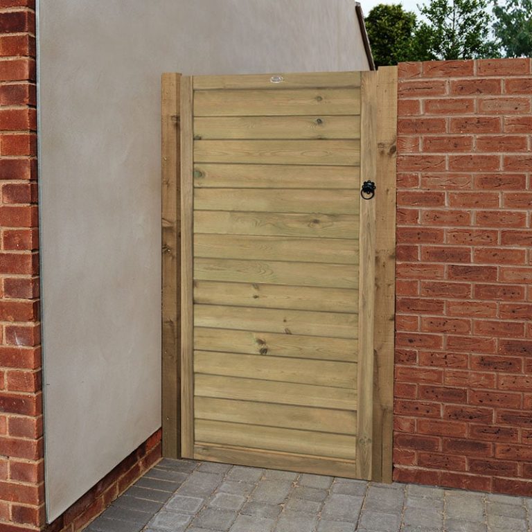 Forest 3' x 6' Horizontal Tongue and Groove Pressure Treated Wooden Side Garden Gate