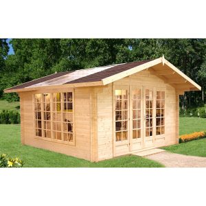 Palmako Irene 4m x 4m Log Cabin Summer House (34mm)