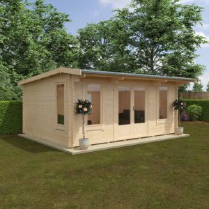 Redlands 18' x 14' Birkdale Log Cabin - 44mm