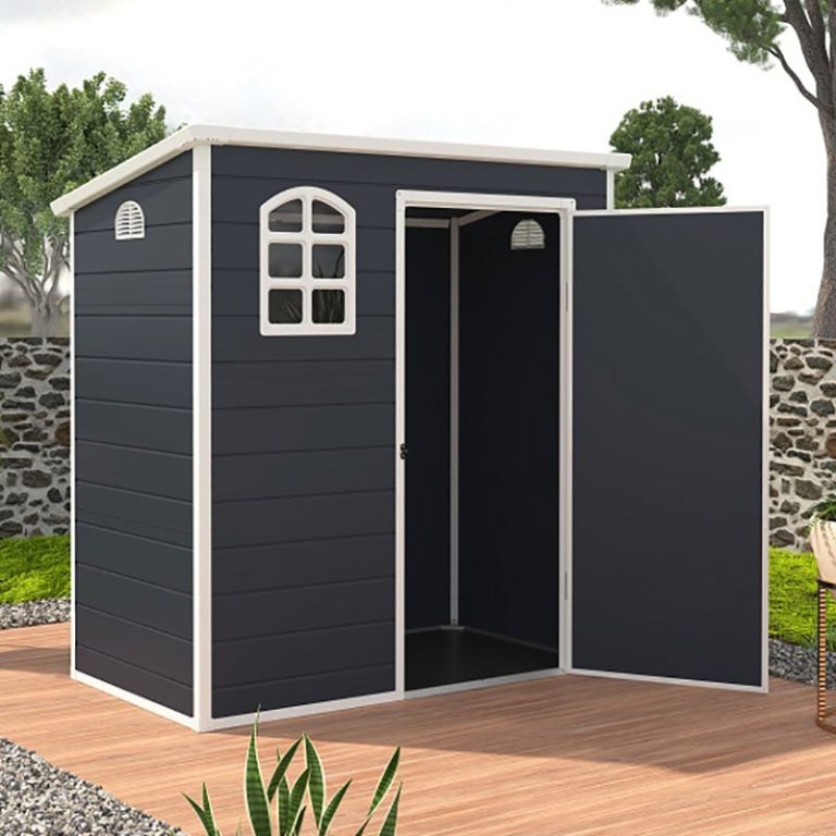 6' x 3' Jasmine Pent Plastic Shed with Foundation Kit (1.92m x 1.09m)