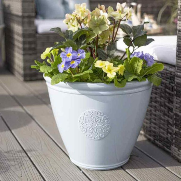 La Hacienda Eden Embelm Blue Garden Pot - 40cm