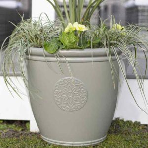 La Hacienda Eden Embelm Grey Garden Pot - 45cm