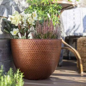 La Hacienda Elements Copper Garden Pot - 38cm