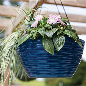 La Hacienda Windermere Blue Hanging Basket - 35cm