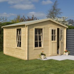 Rowlinson 3.4m x 3.0m Garden Retreat Log Cabin