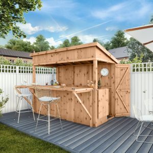 Adley 9' x 4' Premium Pressure Treated Garden Bar Plus Shutters