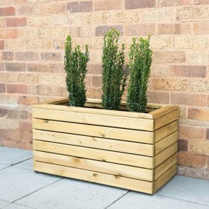 Forest Linear Double Wooden Garden Planter 3'x1' (0.8x0.4m)