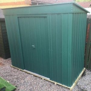 6' x 3' Globel Heritage Green Pent Metal Shed (1.8m x 0.93m)