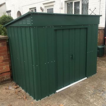 6' x 4' Globel Heritage Green Low Pent Metal Shed (1.8m x 1.24m)