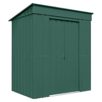 6' x 4' Globel Heritage Green Pent Metal Shed (1.8m x 1.24m)