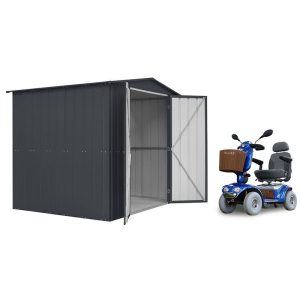 8' x 6' Globel Metal Shed & Mobility Scooter Store (2.45m x 1.85m)