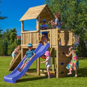 Loxley 10' x 15' Climbing Frame Fortress With Swing & Slide