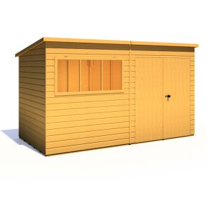 Loxley 12' x 6' Double Door Premium Shiplap Pent Shed