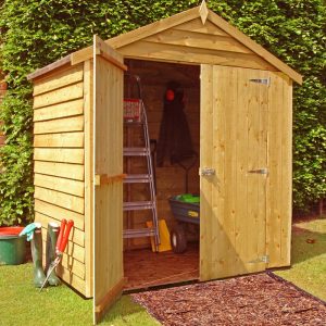 Loxley 6' x 4' Windowless Double Door Overlap Apex Shed