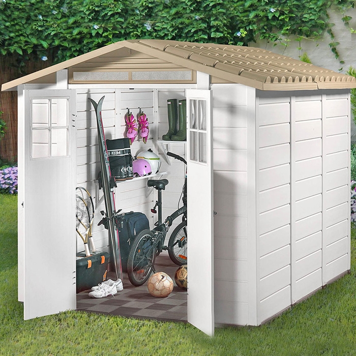 Loxley 7' x 8' Plastic Mediterranean Apex Shed