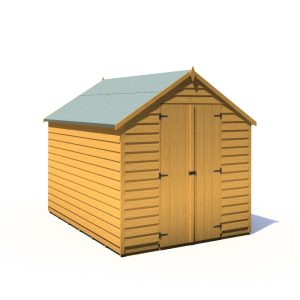 Loxley 6' x 8' Windowless Double Door Overlap Apex Shed