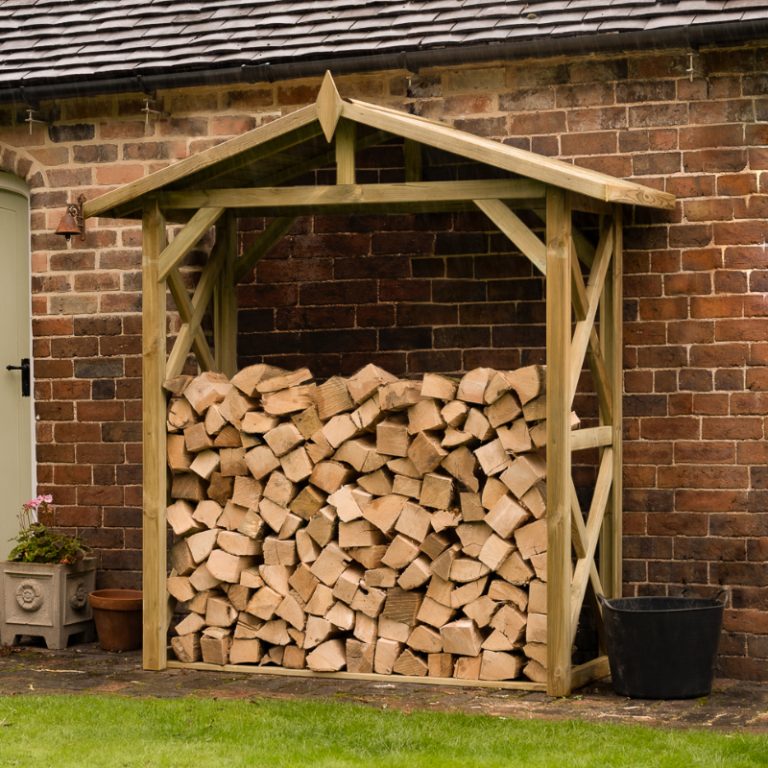 Hartwood Large Apex Wall Log Store