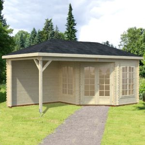 Palmako Melanie 5.7m x 3m Corner Log Cabin Summer House (28mm)