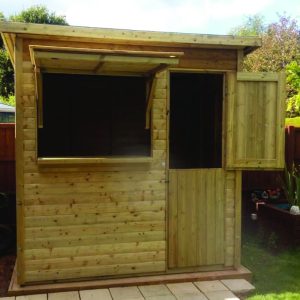 Moorvalley 8' x 6' Deluxe Loglap Garden Bar With Barn Door