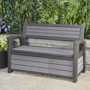 Norfolk 227L Resin Storage Bench - Grey