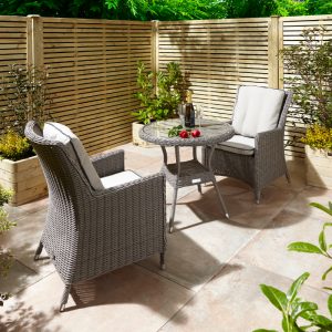 Rowlinson Prestbury Bistro Set Natural Stone