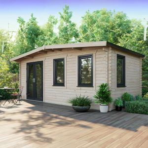 Oren 10' x 18' Marquess Log Cabin - 44mm