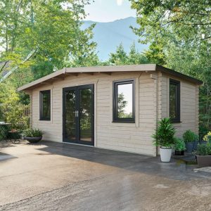 Oren 10' x 20' Marquess Log Cabin - 44mm