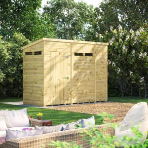 Oren 10' x 4' Premium Shiplap Modular Custom Pent Security Shed