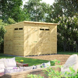 Oren 10' x 8' Premium Shiplap Modular Custom Pent Security Shed