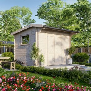 Oren 12' x 10' Duke Workshop Log Cabin - 28mm