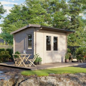 Oren 12' x 10' Duke Log Cabin - 28mm