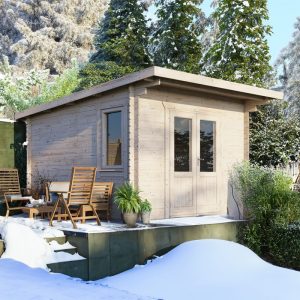 Oren 12' x 14' Count Log Cabin - 28mm