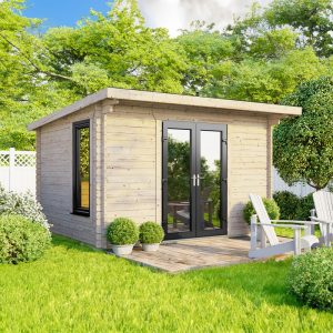 Oren 12' x 8' Countess Log Cabin - 44mm