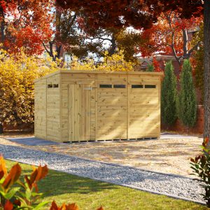 Oren 12' x 8' Premium Shiplap Modular Custom Pent Security Shed