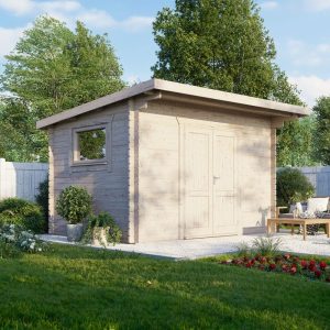 Oren 14' x 10' Count Workshop Log Cabin - 28mm