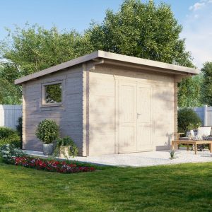 Oren 14' x 12' Count Workshop Log Cabin - 28mm