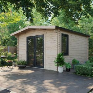 Oren 14' x 12' Marquess Log Cabin - 44mm