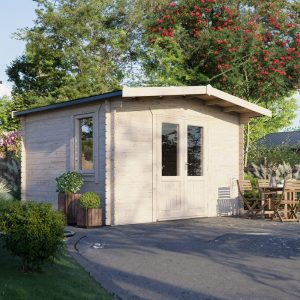 Oren 14' x 12' Viscount Log Cabin - 28mm