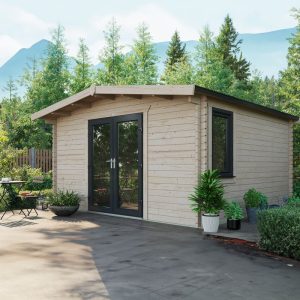 Oren 14' x 14' Marquess Log Cabin - 44mm