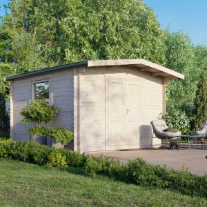 Oren 14' x 14' Viscount Workshop Log Cabin - 28mm