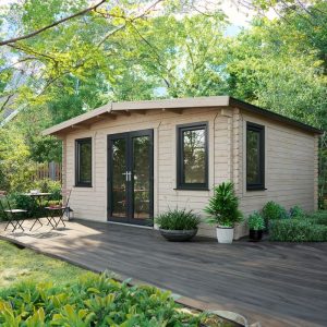 Oren 14' x 16' Marquess Log Cabin - 44mm