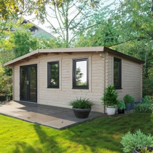 Oren 14' x 20' Marquess Log Cabin - 44mm