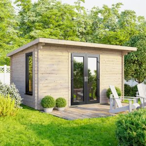 Oren 14' x 8' Countess Log Cabin - 44mm