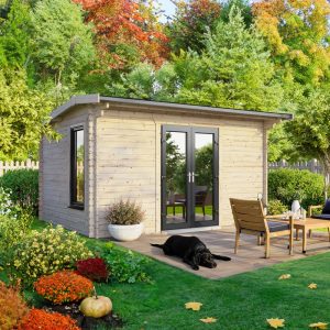 Oren 14' x 8' Duchess Log Cabin - 44mm