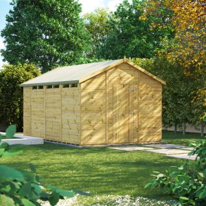 Oren 14' x 10' Premium Shiplap Modular Custom Apex Security Shed