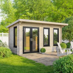 Oren 16' x 8' Countess Log Cabin - 44mm