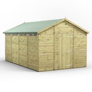 Oren 16' x 10' Premium Shiplap Modular Custom Apex Security Shed