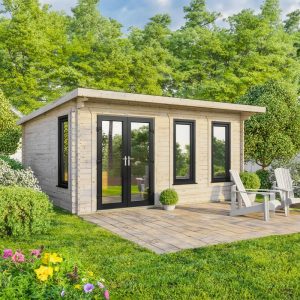 Oren 18' x 16' Countess Log Cabin - 44mm