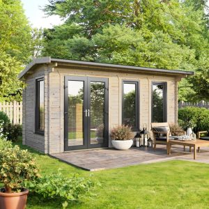 Oren 18' x 8' Duchess Log Cabin - 44mm